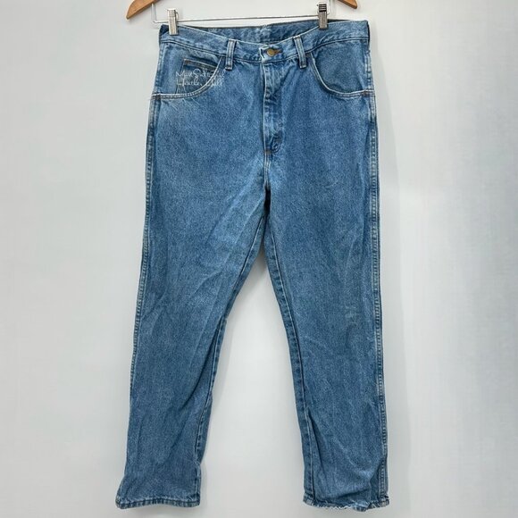 Wrangler Legendary Gold Medium Wash Relaxed Fit Jeans Size 34/30 - Picture 1 of 5